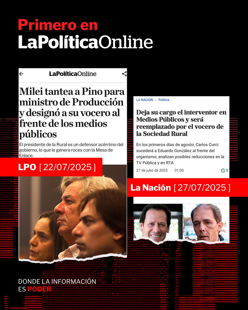 LPOArg's tweet image. 🔴Primero en LPO | El presidente de la Rural es un defensor acérrimo del gobierno, lo que le genera roces con la Mesa de Enlace.
[ lapoliticaonline.info/3U0uAew ]