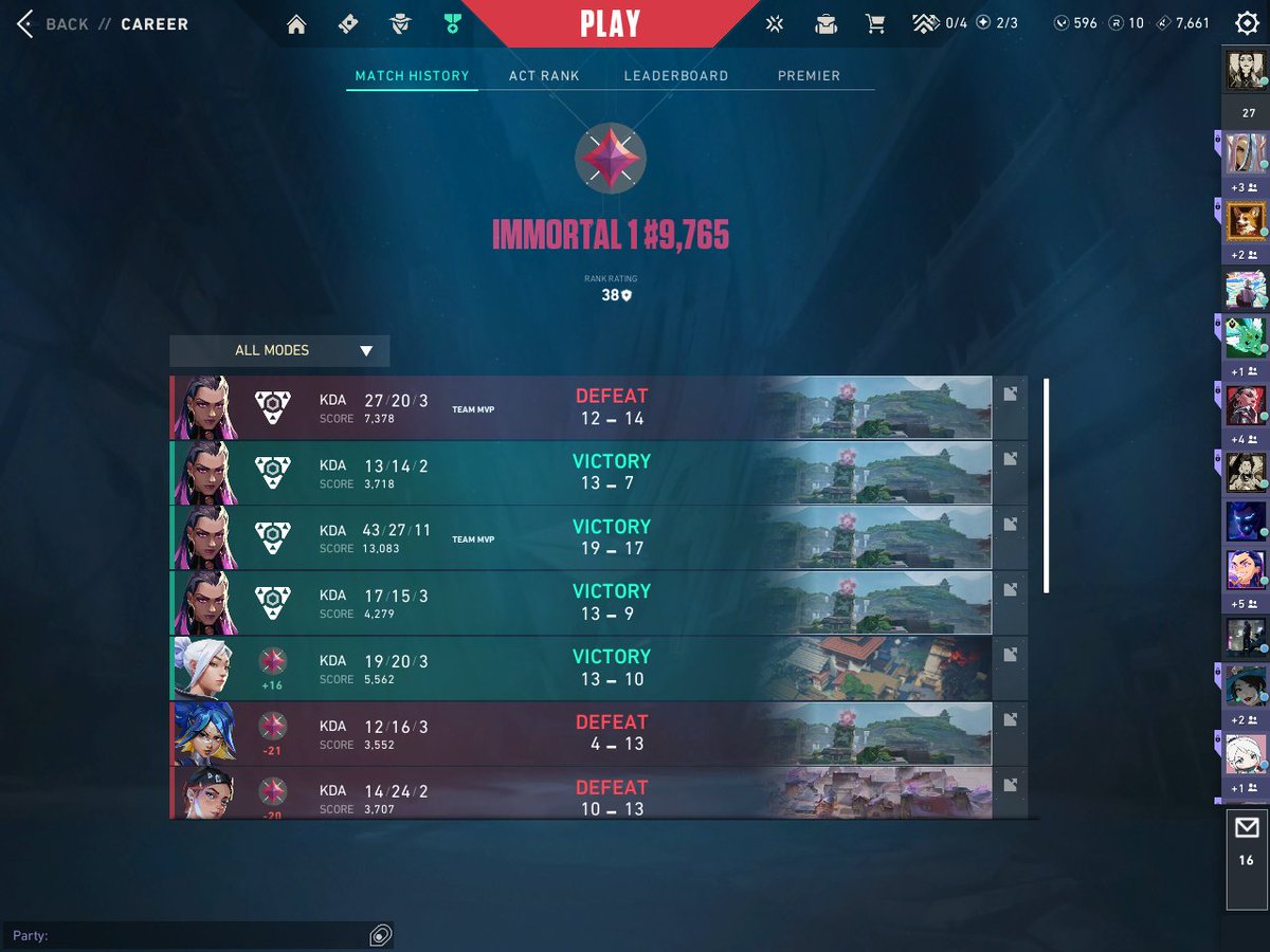 GG to all the teams I played against today, it was a pretty good game day. Had fun on Reyna haha