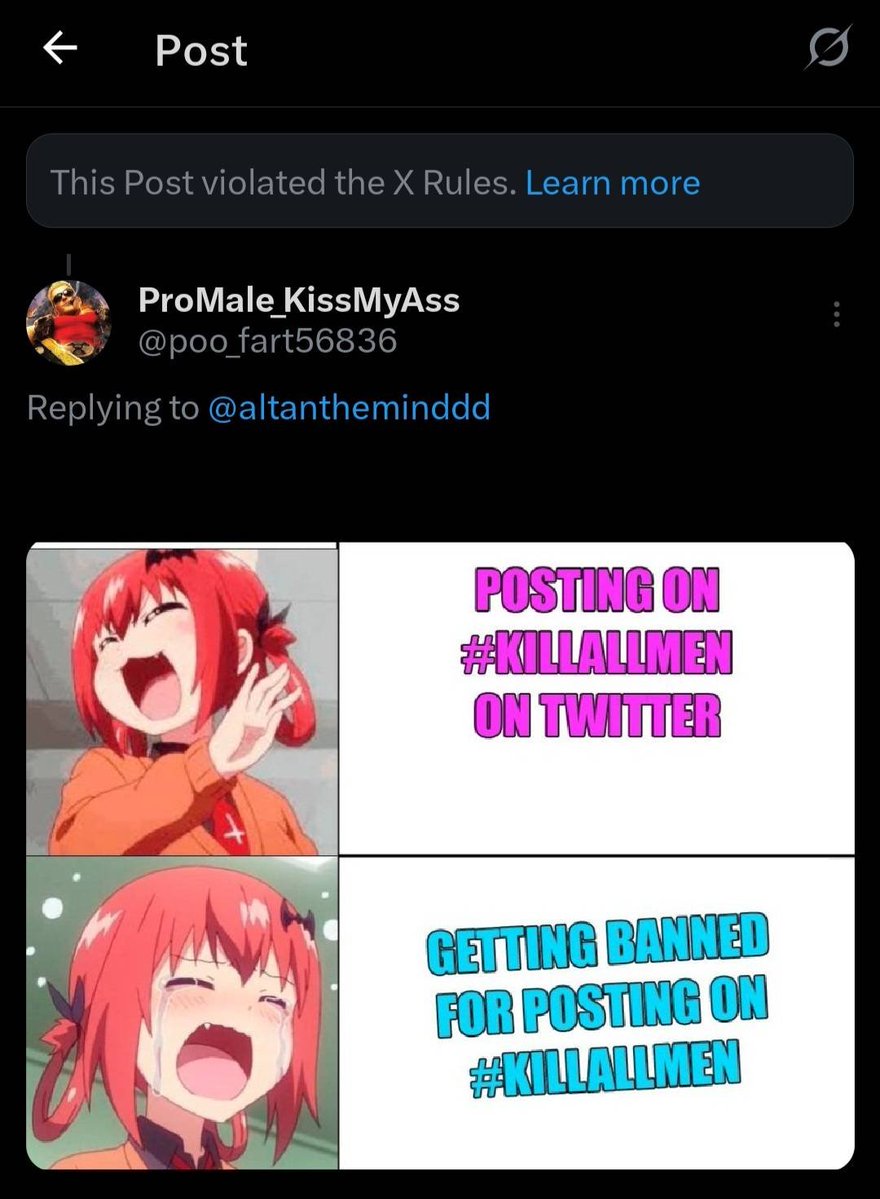 GreensonAlex's tweet image. Pro Male Collective Banning One Misandry at a time. Line them up.
#BanFeminismBeforeItBansYou
#FeminismIsTheGenderKKK