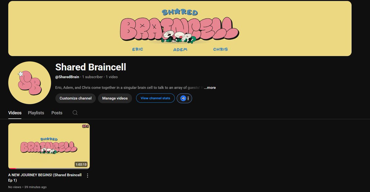 I'VE STARTED A NEW PODCAST WITH SOME FRIENDS AND WE JUST UPLOADED THE FIRST VIDEO GO RUN IT UP AND FOLLOW THE SOCIALS‼️🤩

TWITTER: <a href="/sharedbraincel/">Shared Braincell</a> 
TIKTOK: tiktok.com/@shared_brain.…
INSTAGRAM: instagram.com/sharedbrain_ce…

YOUTUBE: youtube.com/@SharedBrain