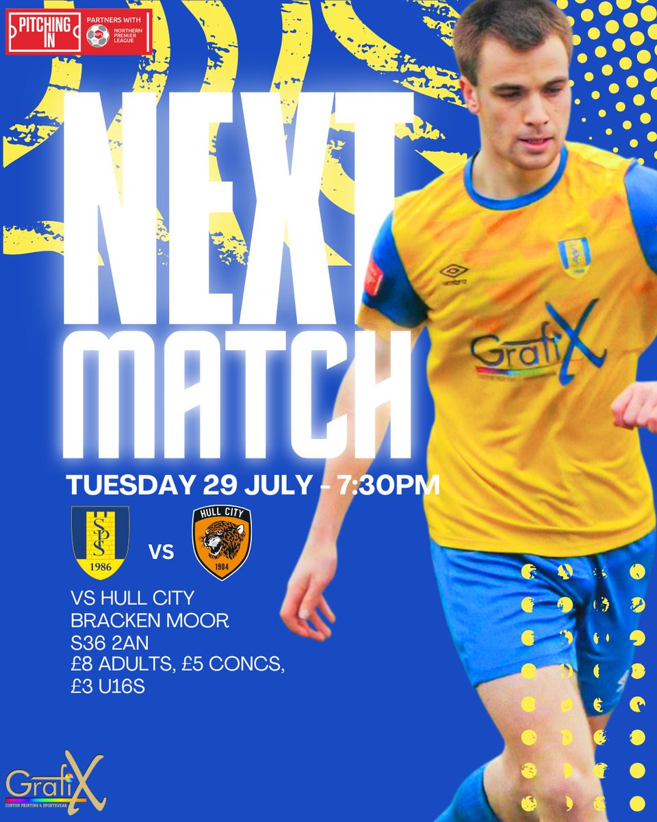 parksteelsfc's tweet image. 𝙏𝙊𝙈𝙊𝙍𝙍𝙊𝙒
We are at home to Hull City!
We look forward to welcoming you to Bracken Moor.