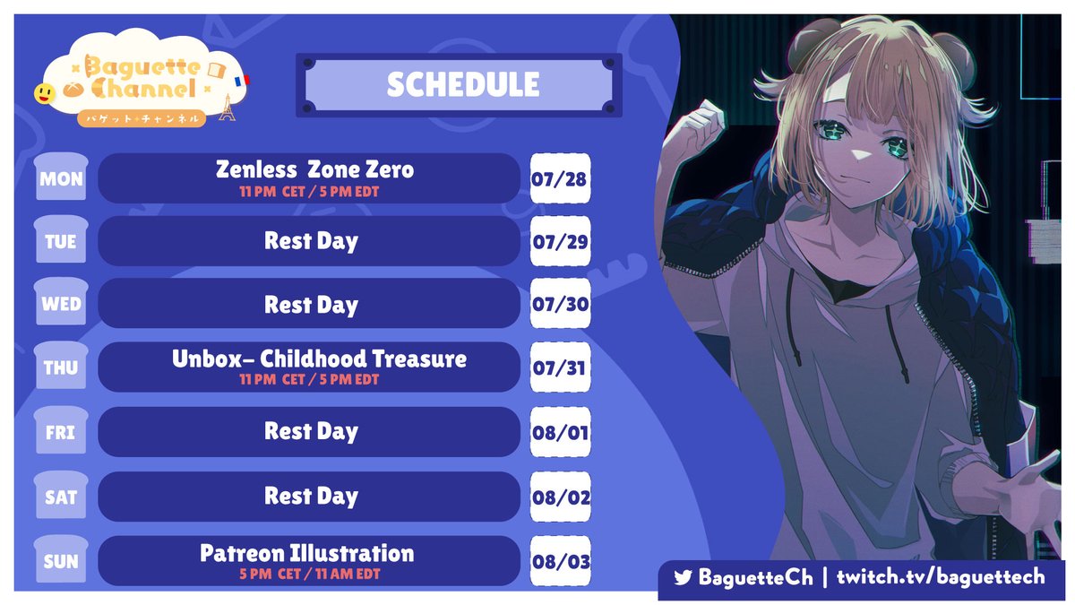 å°ç© NAOTO2024LIVE Baguette ð¥ Art & Live2D - Commission closed on X: