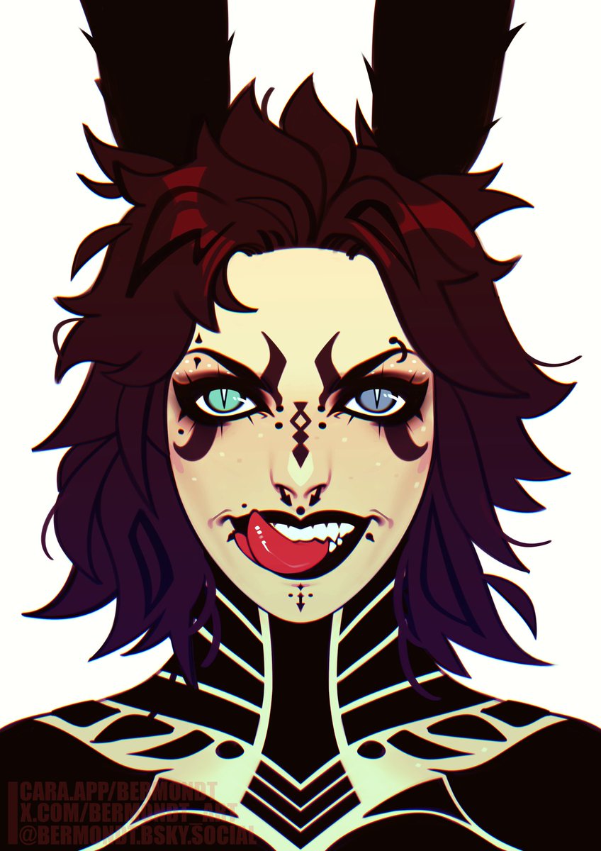 bermondt_art's tweet image. Renata ❤🖤✨
for @NotNotte 
[ #art #sketch #commission ]