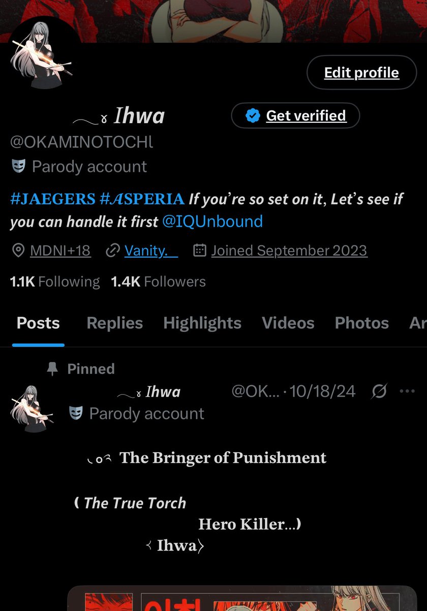 Vanity.⠀

Holy fuck- 

I wasn’t expecting to come back here to see this, so I wanna say thank you ;-; I didn’t expect people to like this muse so much I hope I can interact with y’all more