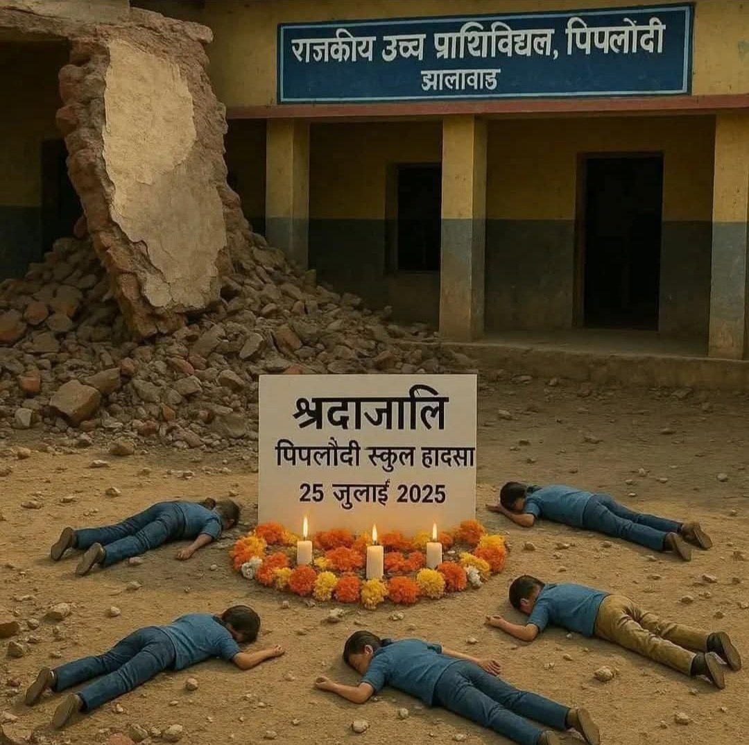 anjalisaini0099's tweet image. बस्ता लिए वो चले थे उजाले की ओर पर रास्ता ले गया उन्हें अंधेरे की ओर न उन्होंने कुछ माँगा न किसी से सवाल किया बस एक सपना था पढ़ने का और वो भी हादसे में डूब गया हर गिरती छत हर बहता स्कूल सिर्फ़ ईंट पत्थर नहीं ले जाता
किसी माँ का लाल बाप की दुनिया परिवार की उम्मीद भी ले जाता है।