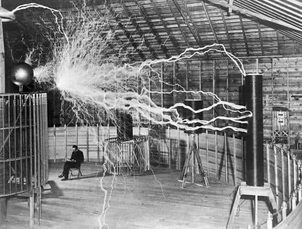 Inventor Nikola Tesla In His Laboratory In Colorado Springs, 1899