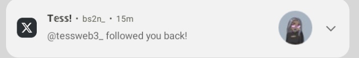 bs2n_'s tweet image. Broo 😳
@tessweb3_ followed me back
for those of you who don't know you can't skip her alpha on nfts