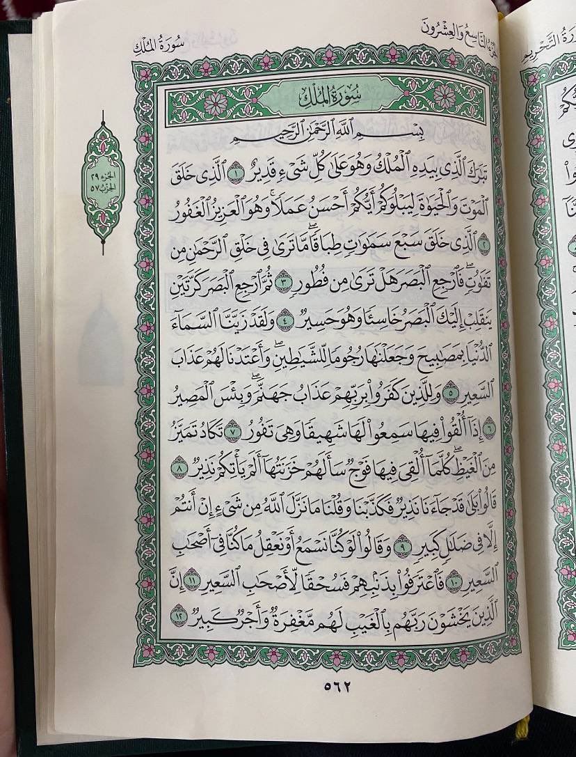xii3tt's tweet image. « إن سورة من القرآن ثلاثون آية شفعت لرجل حتى غُفر له وهي: {تَبَارَكَ الَّذِي بِيَدِهِ الْمُلْكُ} »
قراءة سورة الملك قبل النوم تُنجيك بإذن الله من عذاب القبر