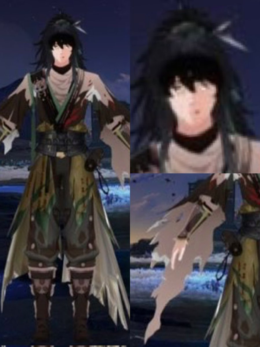 wtacvnt's tweet image. Wuwa Leaks // Qiuyuan
I tired getting a close up of his model but it’s so chopped you can’t even see anything 😭