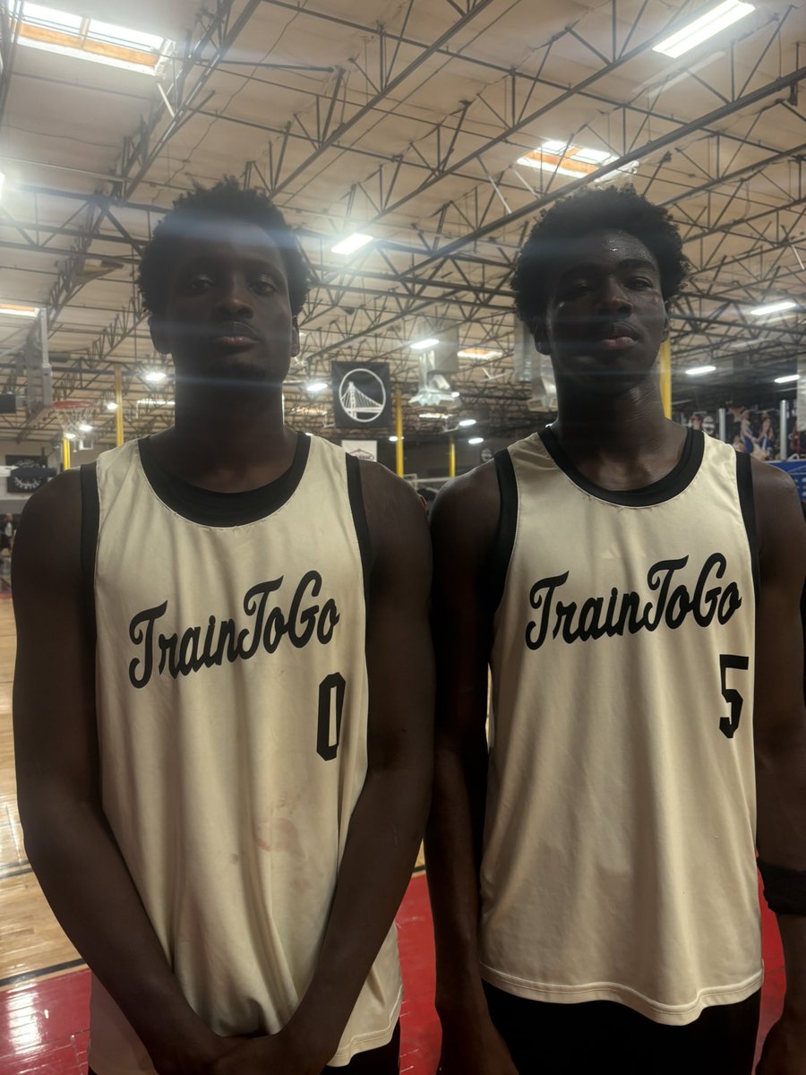 #0 Mohamed Touré (c/o ‘27) | 6’8 F
#5 Oumar Dabo (c/o ‘28) | 6’8 F
TrainToGo | San Gabriel Academy (CA)

Touré is a physical force inside. High motor rebounder who finishes strong around the rim. Dabo brings a modern forward skill set with his ability to push in transition and