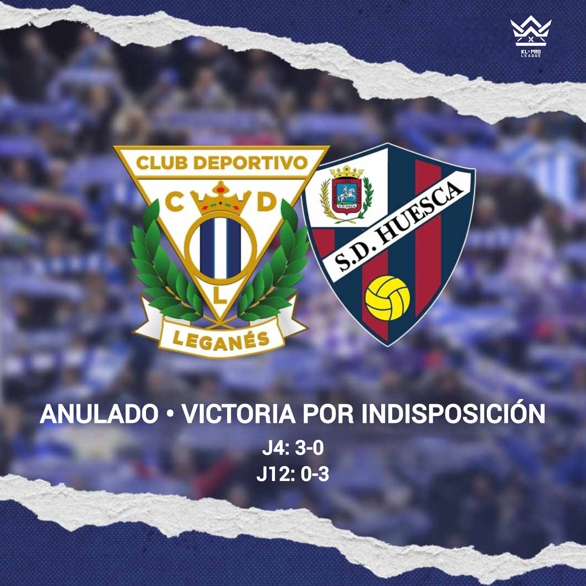 TwLegaClubesPro's tweet image. 📋 Tras cumplirse el tiempo límite impuesto por la @KLProLeague para el aplazamiento de un encuentro, se ha dictaminado la indisposición de TwHuesca.
Esto supone el abandono de los partidos por parte del club rival.
✅⚽ Como consecuencia, sumaremos 6 puntos en la clasificación