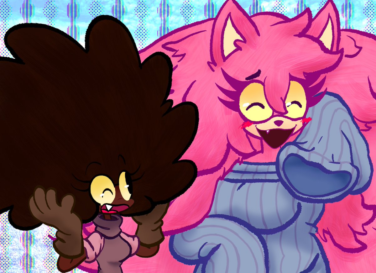 Toastinator24's tweet image. Big hair ladies for @RabbitSeasonArt