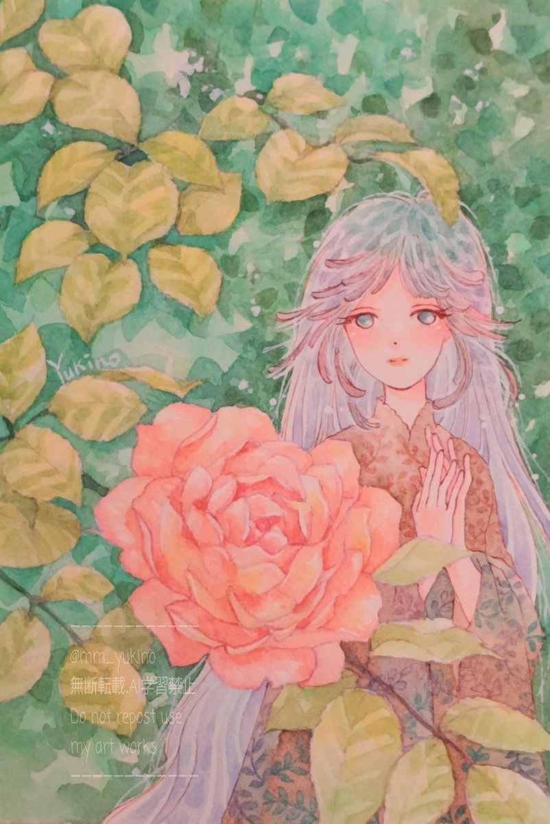 mm_yukino's tweet image. ひとり咲き*✧
#透明水彩