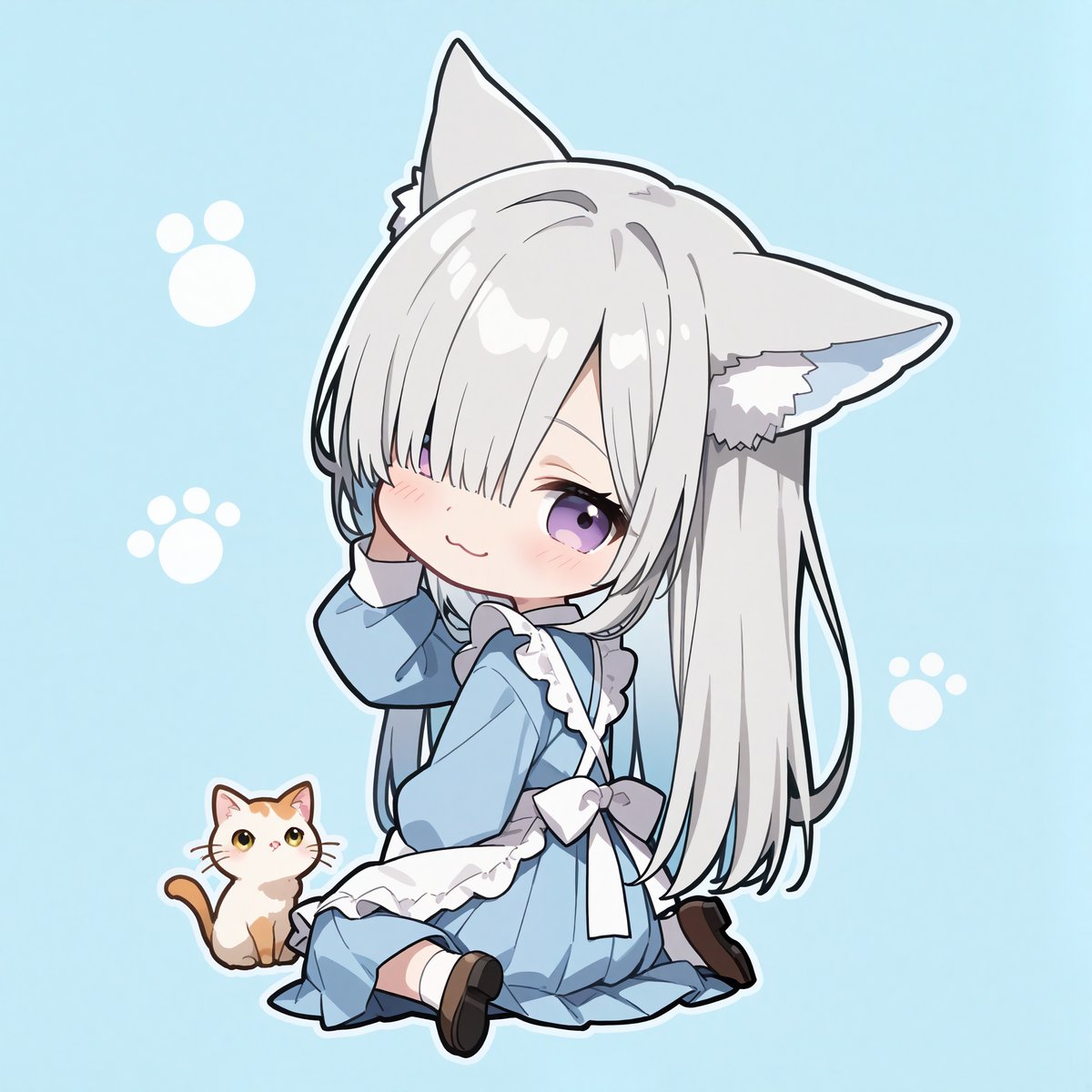 itom0717's tweet image. #AIイラスト
#今日のちびキャラ
今日のちびキャラ当番は霧乃（きりの）ちゃんです