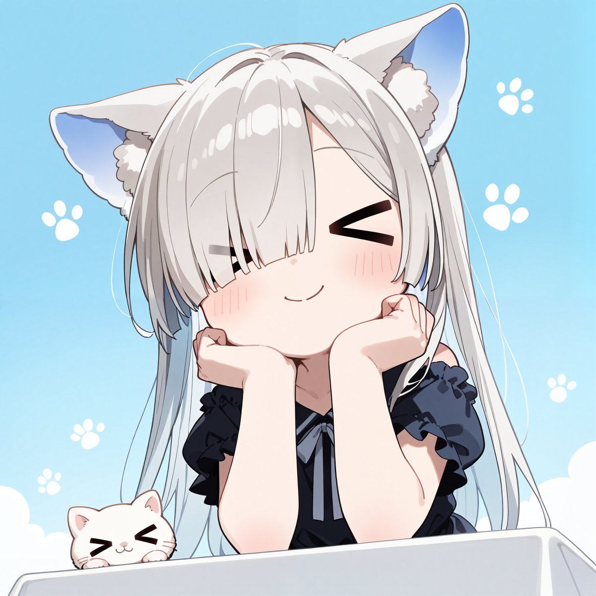 itom0717's tweet image. #AIイラスト
#今日のちびキャラ
今日のちびキャラ当番は霧乃（きりの）ちゃんです