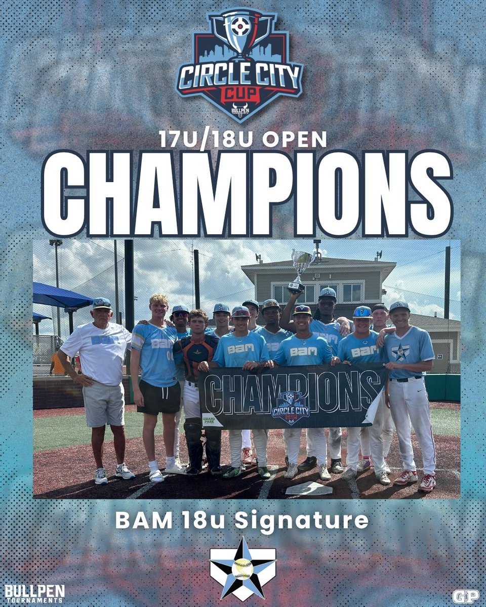 Bullpen Tournaments (@bullpenevents) on Twitter photo 🏆Congratulations to the Circle City Cup Champions!!!🏆
15u Open- Indiana Bulls North
16u Open- Elite Baseball Training Weiner
17u/18u Open- BAM 18u Signature 🏆Congratulations to the Circle City Cup Champions!!!🏆
15u Open- Indiana Bulls North
16u Open- Elite Baseball Training Weiner
17u/18u Open- BAM 18u Signature