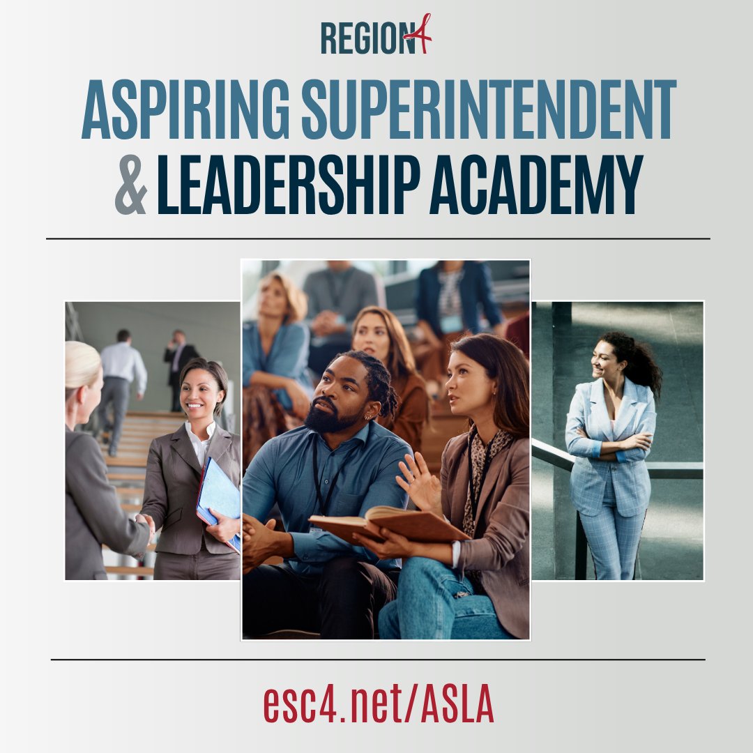 Get the knowledge every future superintendent needs. Region 4’s Academy covers governance, strategy, instruction, finance, law, operations, and more across six expert-led sessions.

In-person. Designed for campus and district leaders.

Details: bit.ly/R4SDS-ASLAHome

#TxEd