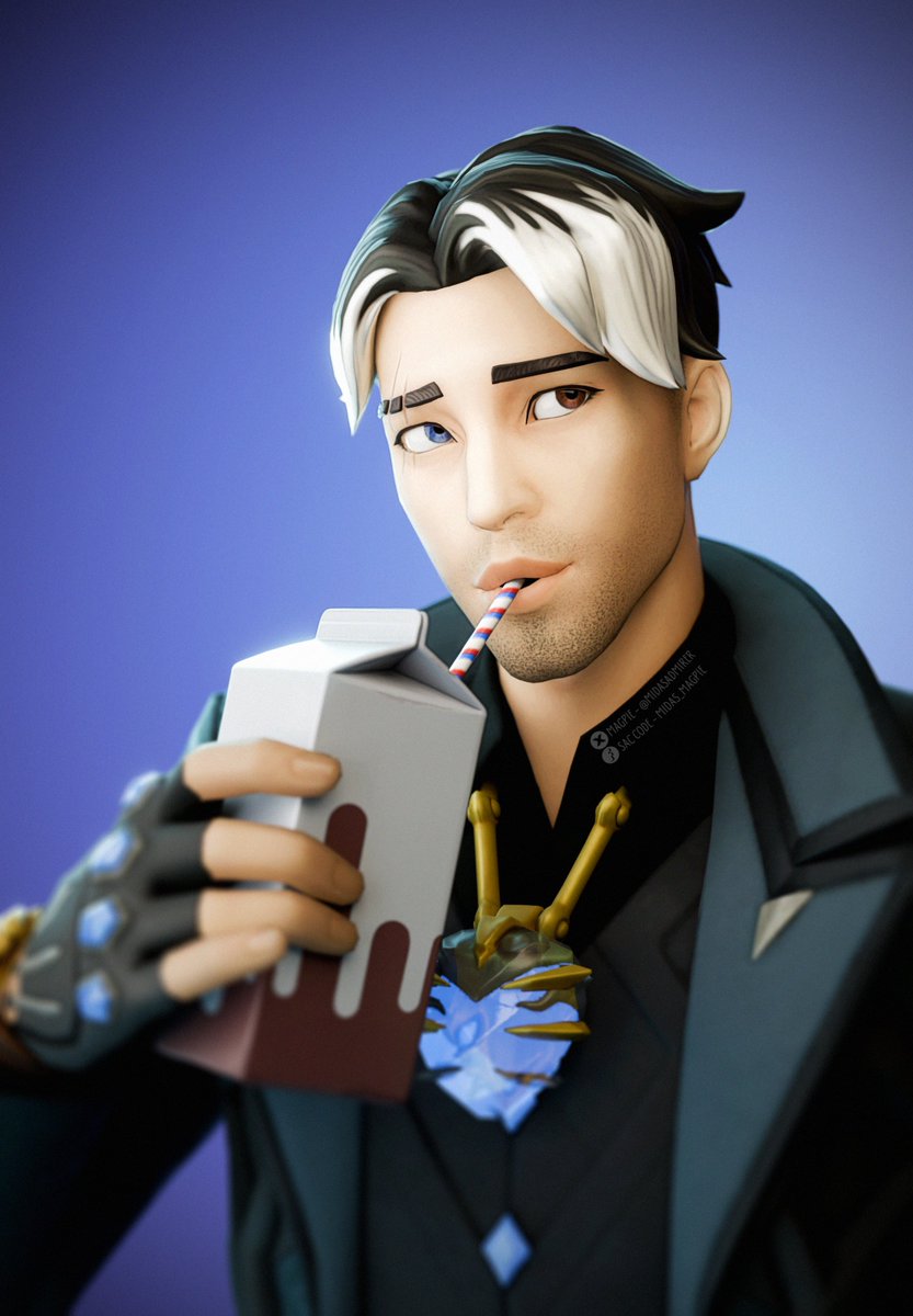 midasadmirer's tweet image. something for @GEATSzilla, Monty with his choccy milk 🥛🍫