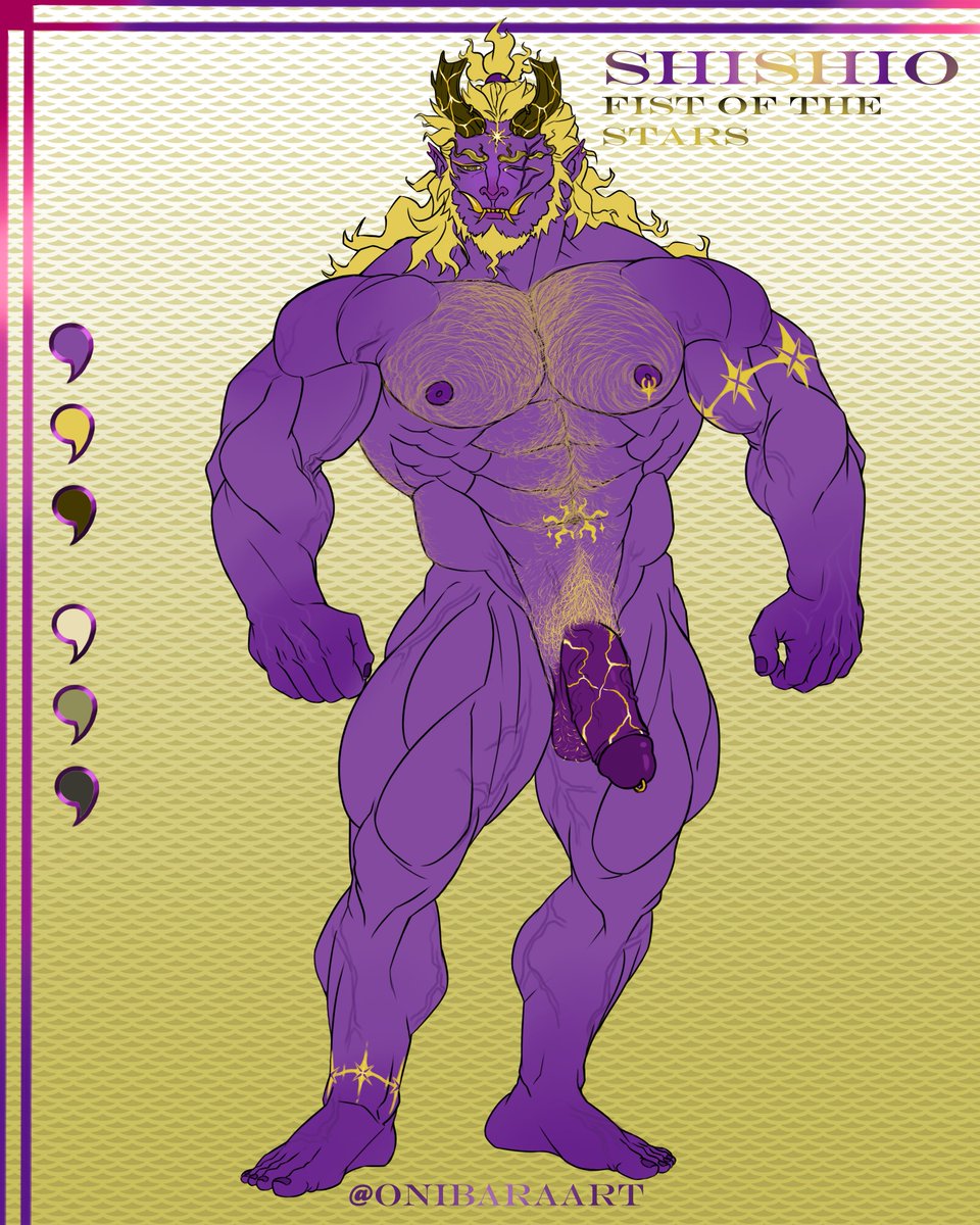 Introducing Shishio, FIst of the Stars. I like this one a lot, purple + yellow gives royalty vibes and i wanted to give him a light, gold aesthetic. He is the brawler type as his name and outfit suggest but he is also very loyal and rightful.✨💛👹