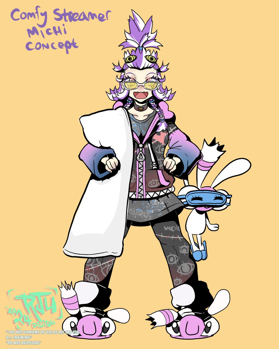 esproner's tweet image. Oh a design contest? Let's start off with something I cooked last year. Comfy Streamer Michi!
@MichiMochievee
#michioutfitdesign