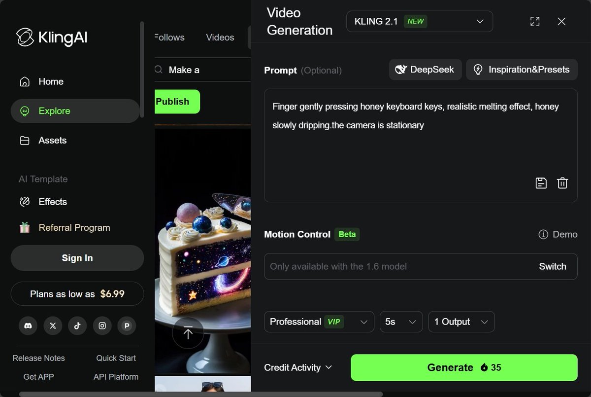 ChristInyene's tweet image. On image to video generation, I explored with Kling Ai, although the limitation I faced at first was that the Chinese version was available, but I accesed the English version later. @alx_africa 

#ALX_AiSK