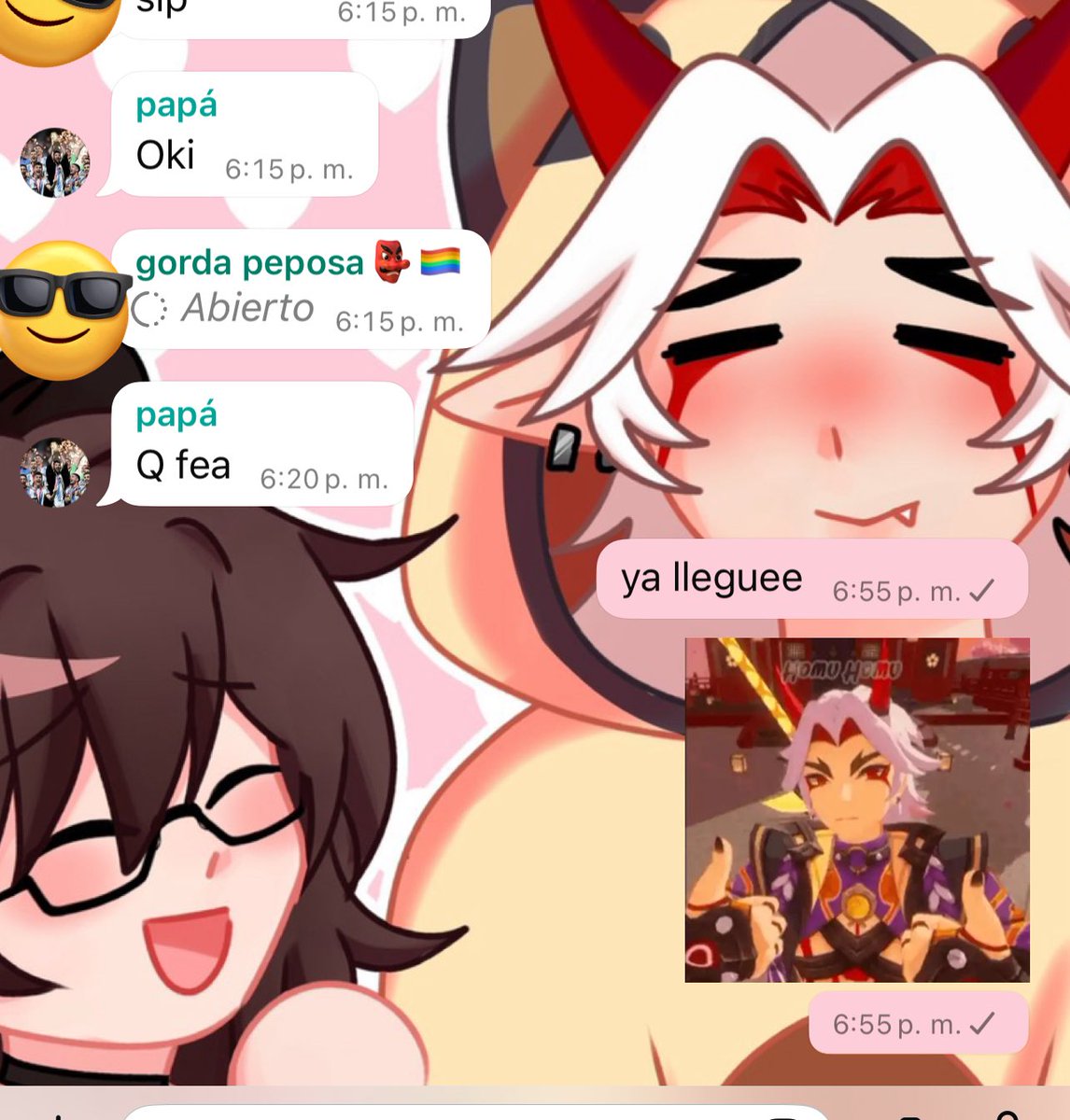 ittoBv's tweet image. el sticker de itto en el grupo de la familia