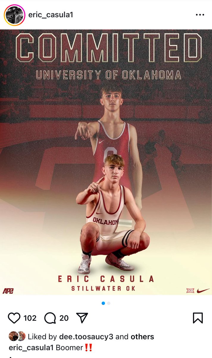 Seth_Duckworth's tweet image. Stillwater’s Eric Casula has committed to OU. #Sooners