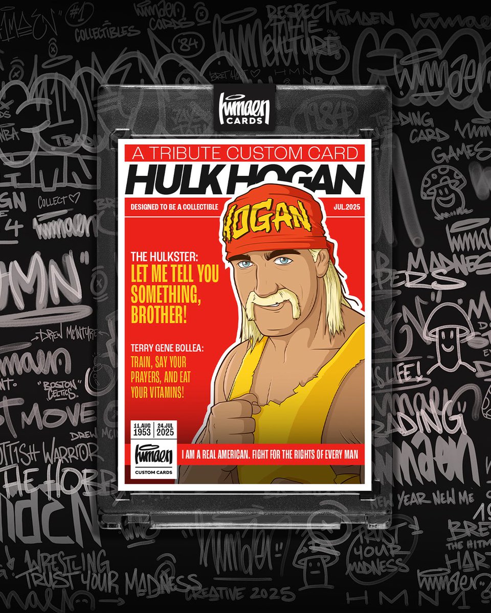 Long time no see 🙋🏻‍♂️

Ich hab am Donnerstag den Tod von Hulk Hogan auf meine Weise verarbeitet. Und zwar mit einer selbst illustrierten / gestalteten Custom Art Card. 

Rest in Power, Terry 💪🏼
Danke für alles, Brother ⚡️💛🧡❤️

#HulkHogan #customcard