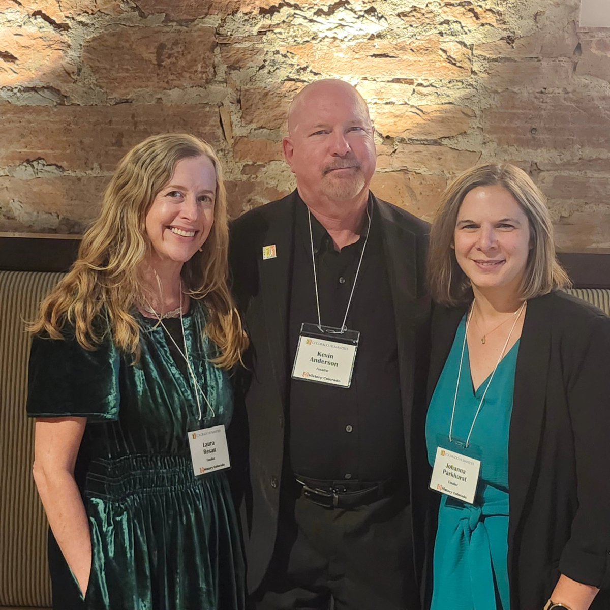 TheKJA's tweet image. At last night's Colorado Book Awards, with my fellow nominees from @WesternGPCW—Laura Resau for her YA novel VURCH, me for NETHER STATION (Science Fiction and Fantasy), and Johanna Parkhurst (J.E. Birk) for FORBIDDEN IN THE FALLS (Romance).