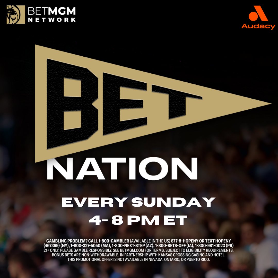 BETMGMNetwork's tweet image. Don’t miss out on Bet Nation! 🚨 

@TheFantasyExec &amp;amp; @KJCarson are joined by @Zack_Pearson to discuss the Chicago Bears &amp;amp; North Carolina NOW!

TUNE IN NOW!
📺 bit.ly/3Ekkm3T
📻 bit.ly/3Sl6Den