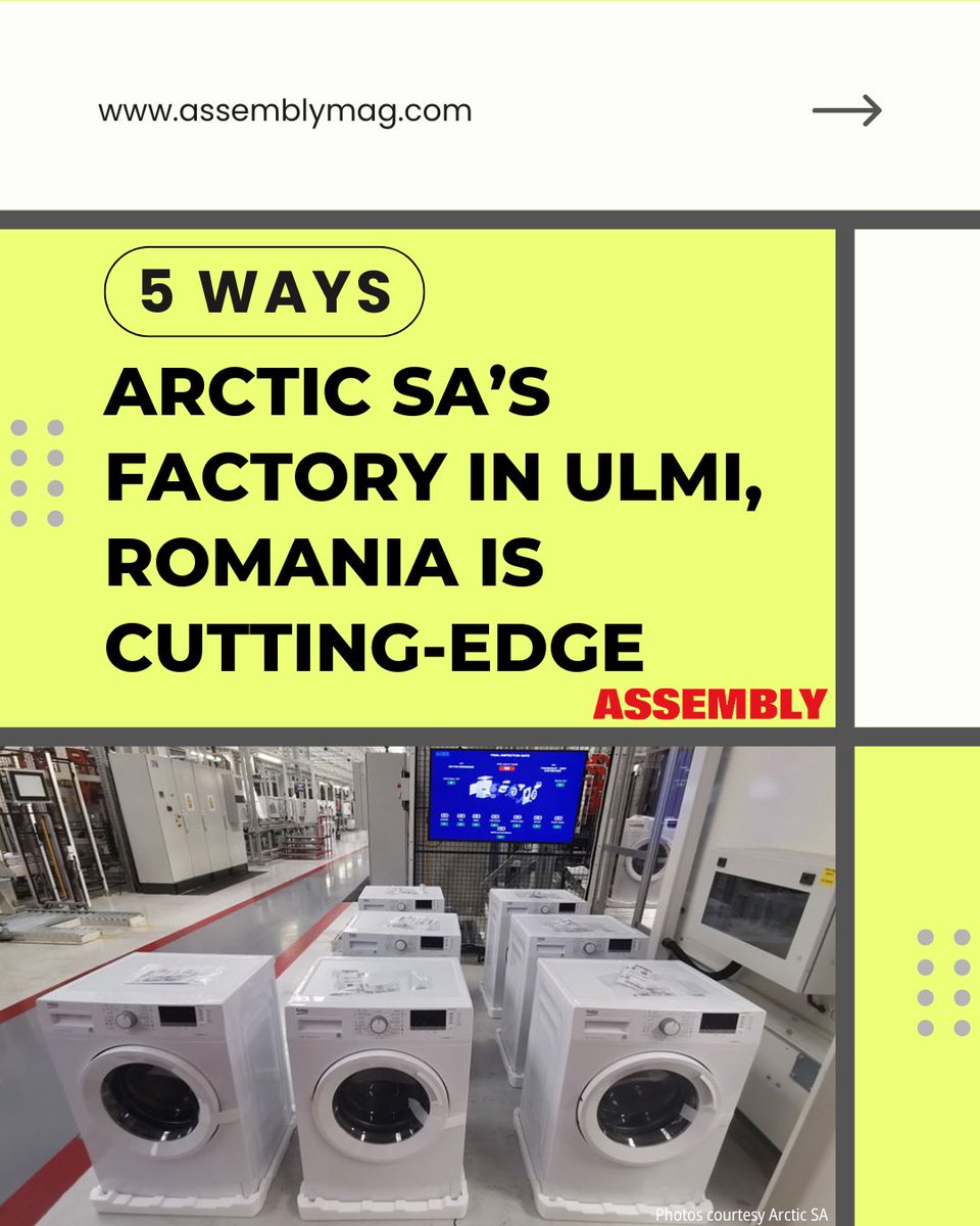 Romanian company Arctic SA is one of the largest manufacturers of home appliances in Europe. Additionally, the plant is a global leader in implementing automation.

Read more.🔗 assemblymag.com/articles/99435…

#digitaltransformation #factoryautomation