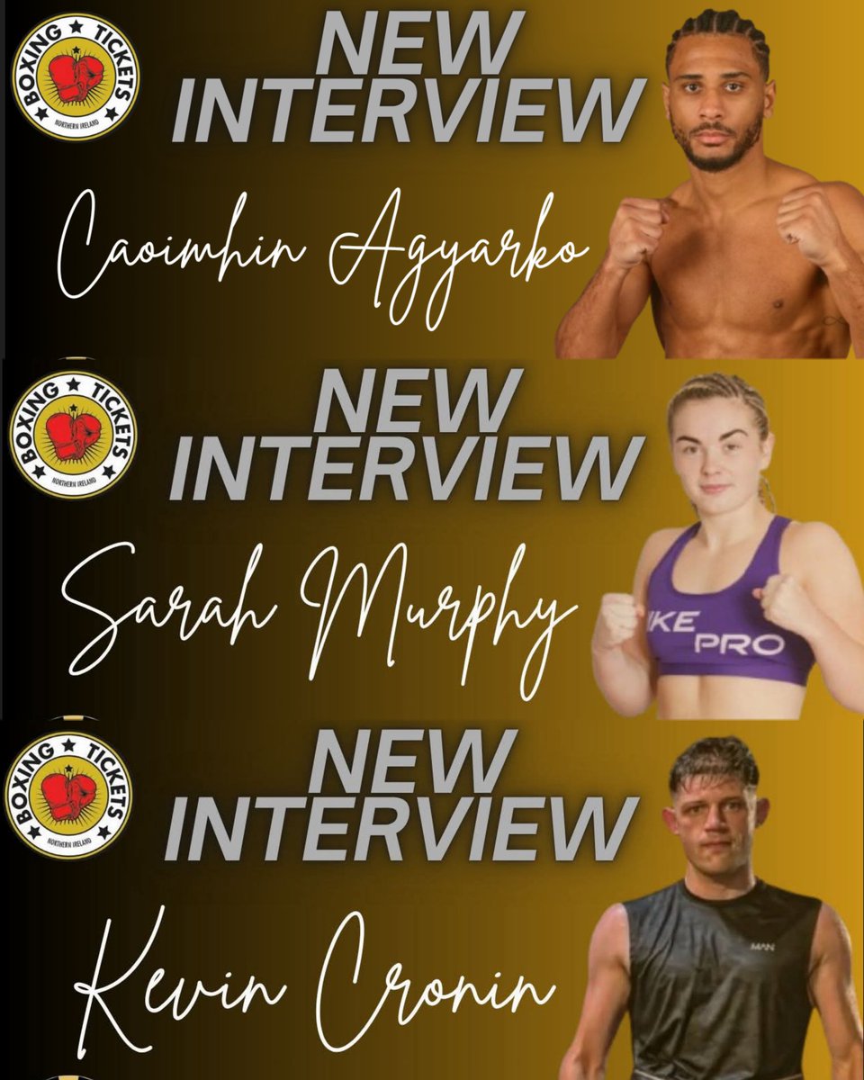 BoxingTicketsNI's tweet image. Sunday Catch Up ⏪️⏩️
In association with @ThatPrizeGuy
3 interviews completed this Week
Not caught up with them yet?
Then click on the link below ⬇️
youtube.com/@BoxingTickets…