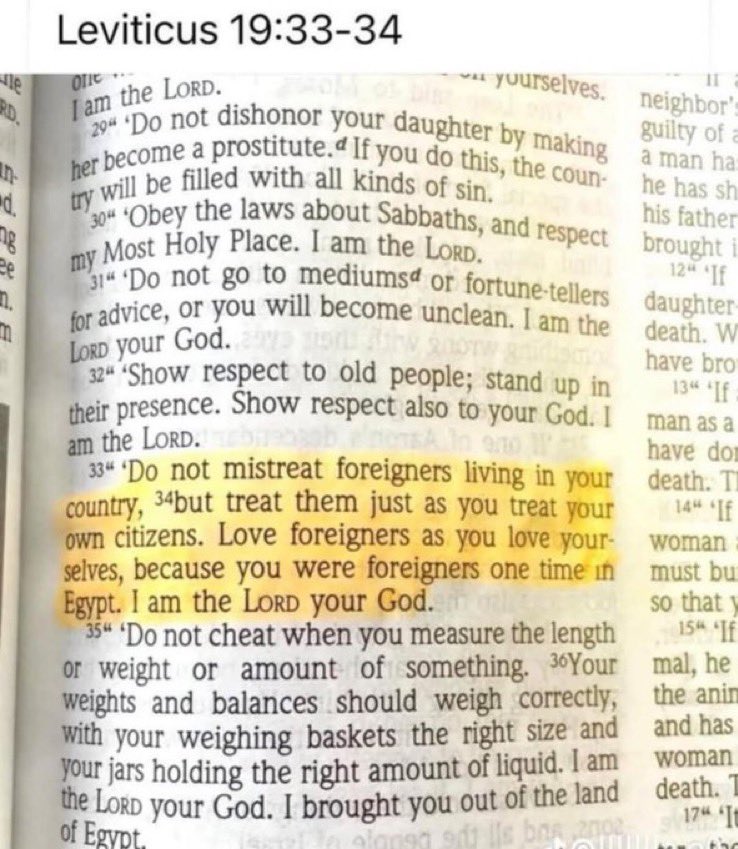 impeachAcheeto's tweet image. So. The Bible does promote child molestation, rape of women, I mean gid himself raped a 15 year old, but it specifically and clearly says to take in immigrants.