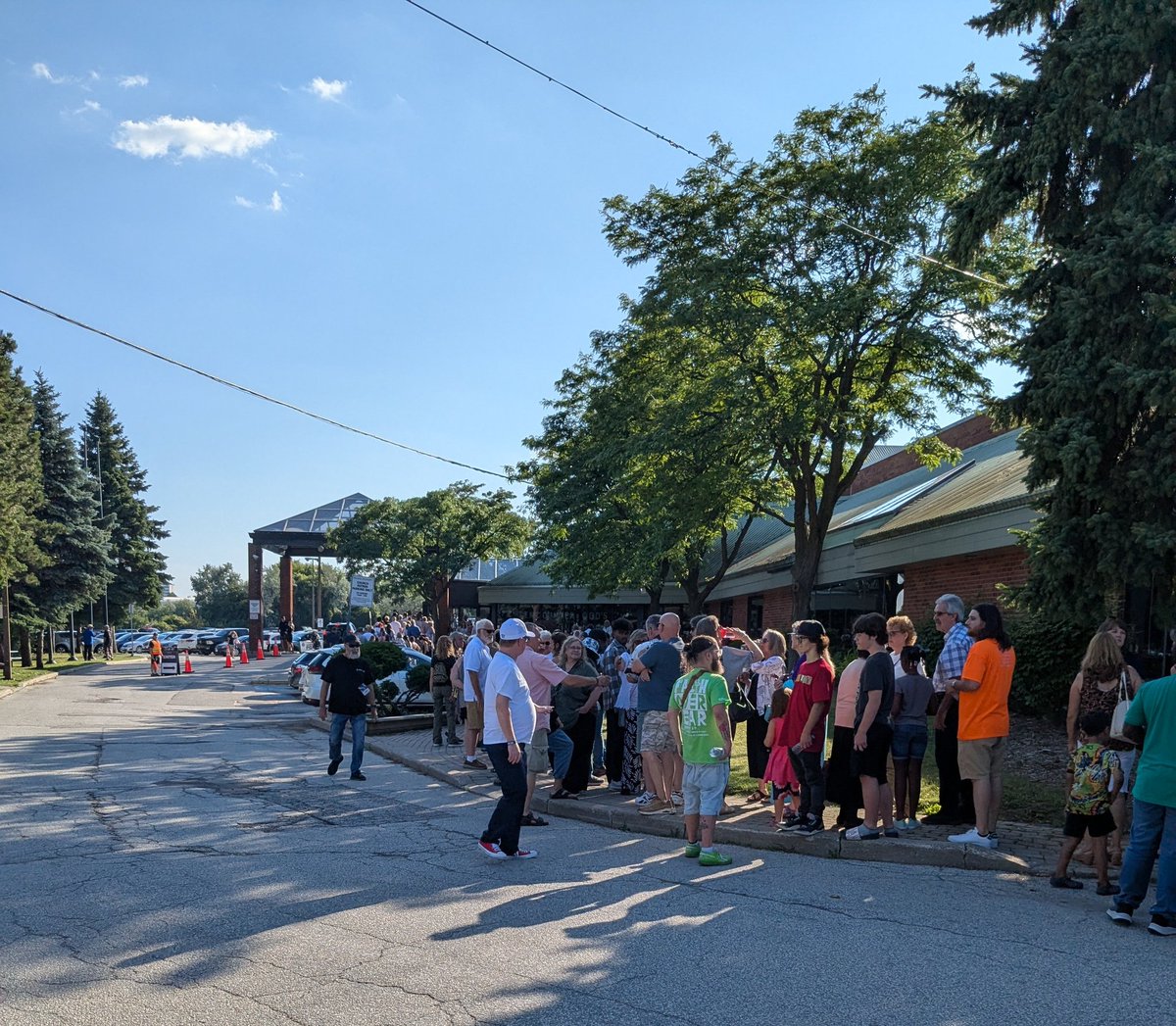 I'm at Catch the Fire Church in Toronto and there are tons of people waiting to pray with Sean Feucht.