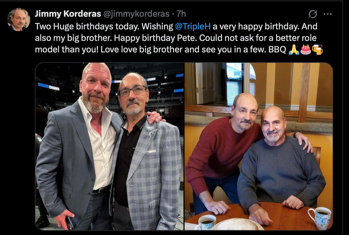 TheSportatorium's tweet image. There is common grifter dickriding -- and then there is wishing Triple H a happy birthday before your own brother.