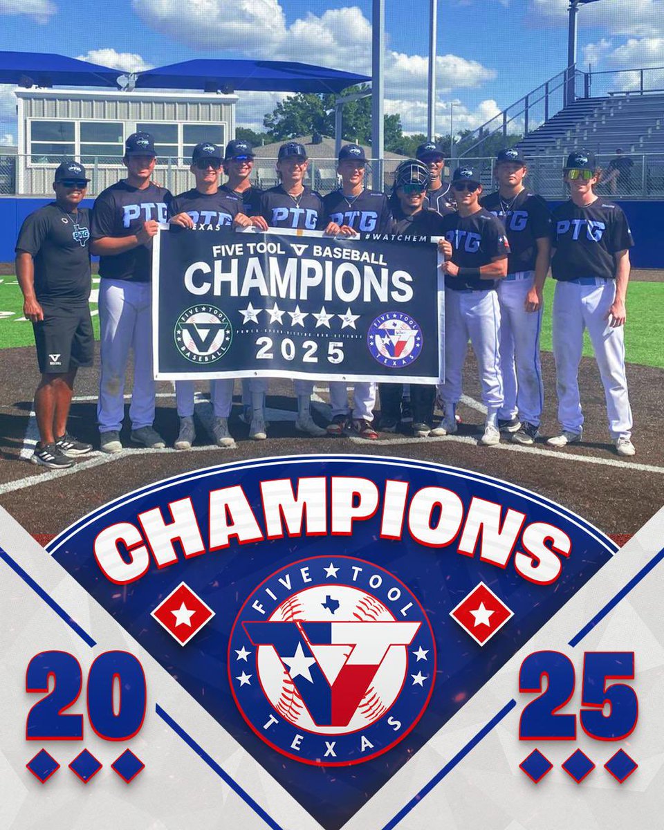 âFive Tool Texasâ (@fivetooltexas) on Twitter photo đCHAMPIONSđ
Congrats to <a href="/PTG_Royals/">PTG_Royals</a> 18U on winning the <a href="/FiveTool/">Five Tool Baseball</a> Texas West Texas Finale 17/18U Division Championship!
#WatchEm đCHAMPIONSđ
Congrats to <a href="/PTG_Royals/">PTG_Royals</a> 18U on winning the <a href="/FiveTool/">Five Tool Baseball</a> Texas West Texas Finale 17/18U Division Championship!
#WatchEm