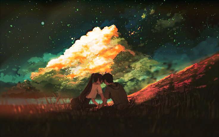 Certainty07th's tweet image. She recalled it.
She&apos;d recalled something she&apos;d forgotten.
&quot;This is it. My treasure.&quot;
This starry summer sky.
The sky she once saw with her family.
This was it-everything.