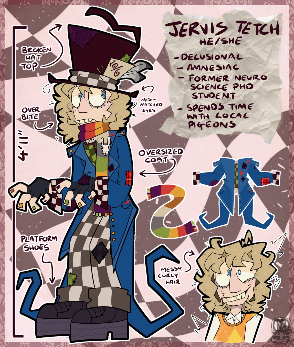 riddlewiki's tweet image. Got bored and remade Jervis&apos; reference page errm lalaa