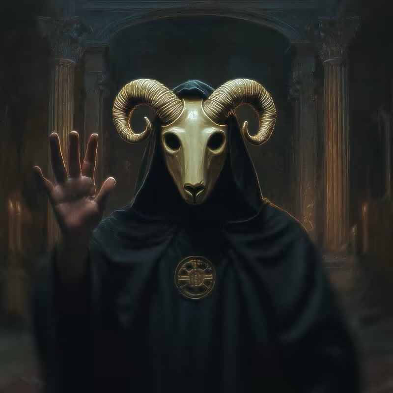 TORRES π (FLACO) πΊπΈπͺπΈ (@jrpeterss) on Twitter photo ποΈβπ¨οΈ Power hides behind ancient masks.
A dark-robed figure wearing a golden ram mask stands in a forgotten temple.
Occult symbolism? Arcane ritual?
Open to interpretation. <a href="/TheCultofCults/">Cult</a> <a href="/DegenPreacher/">Preach</a> ποΈβπ¨οΈ Power hides behind ancient masks.
A dark-robed figure wearing a golden ram mask stands in a forgotten temple.
Occult symbolism? Arcane ritual?
Open to interpretation. <a href="/TheCultofCults/">Cult</a> <a href="/DegenPreacher/">Preach</a>