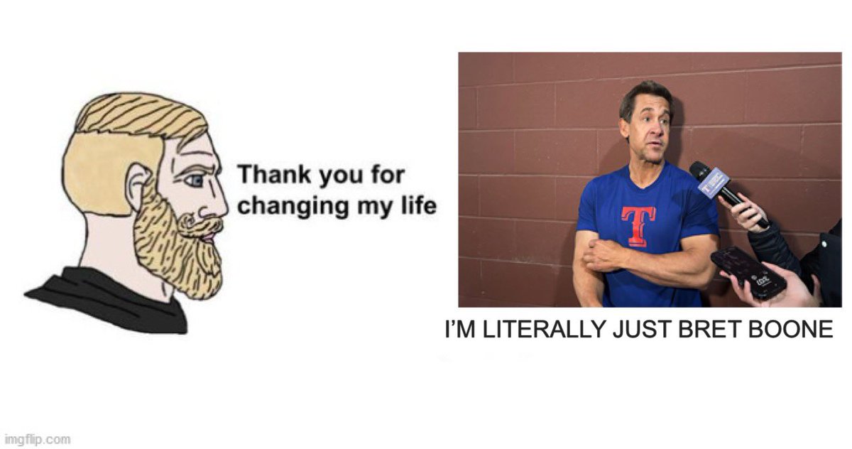 It’s not being talked about enough what Bret Boone is doing for the Rangers. 

#AllForTX #TexasRangers
