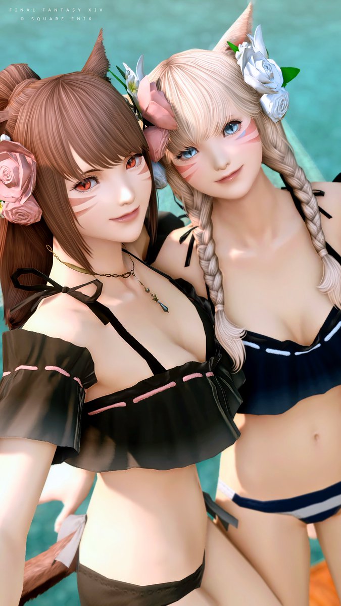 FF14gomane's tweet image. (｡･ө･｡) ｵﾊｺﾞﾏ  ☀
🐈👙🏖️
#おはミコ #FF14
