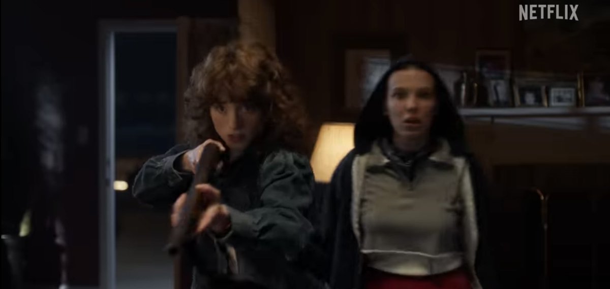 nothtsonlywmn's tweet image. hear me out. what if nancy and el find karen and/or ted dead/injured. then when nancy is in the bathroom sobbing, el comes in and embraces her. like a sister.