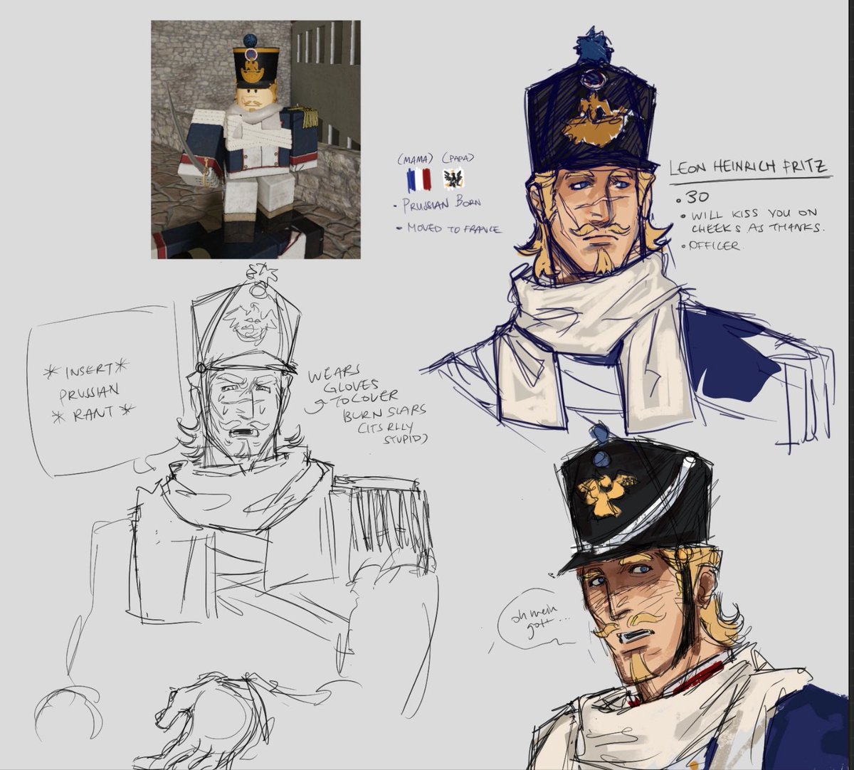 kiwi_w13's tweet image. gnb ocs for whoever thats interested... #gutsandblackpowder #gnb #gutsandblackpowderoc