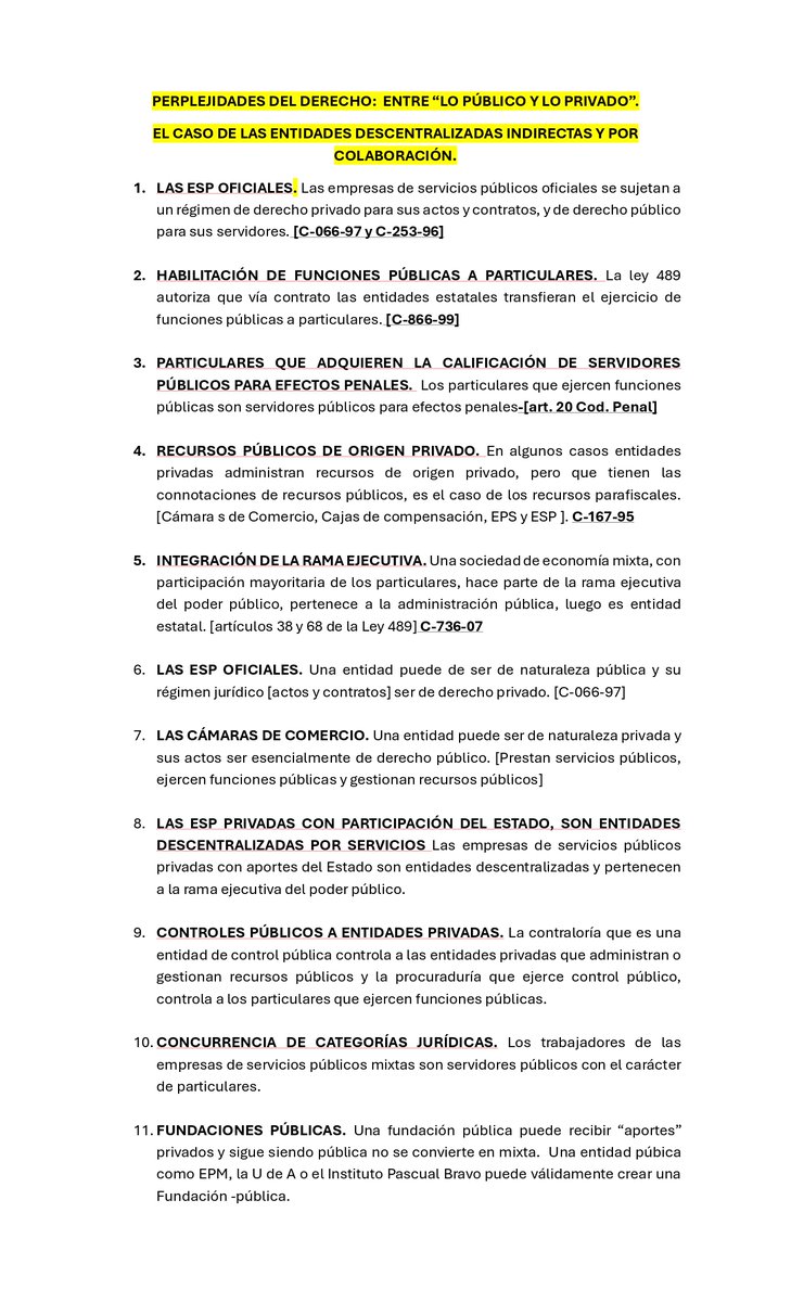 carlosateho's tweet image. Mi tema el 14 de agosto en la Cámara de Comercio de Medellín: PERPLEJIDADES DEL DERECHO ENTRE “LO PÚBLICO Y LO PRIVADO”.
EL CASO DE LAS ENTIDADES DESCENTRALIZADAS INDIRECTAS Y POR COLABORACIÓN.