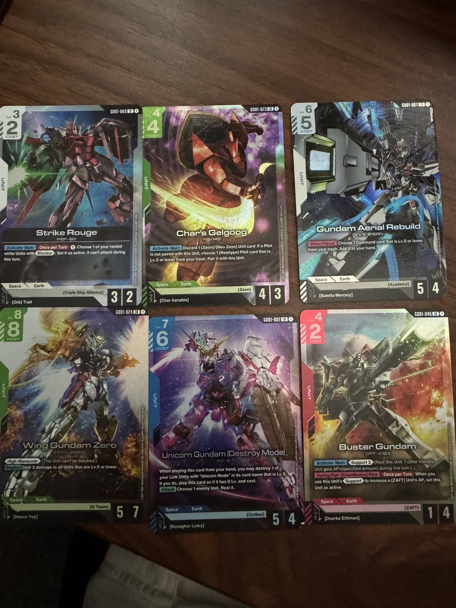 VialNite's tweet image. My local card shop came through!! Only enough to cover one of my pre-orders but still!!
Didn’t get Lacus or Cagalli but least I got Freedom and Justice Gundam. 😭😭