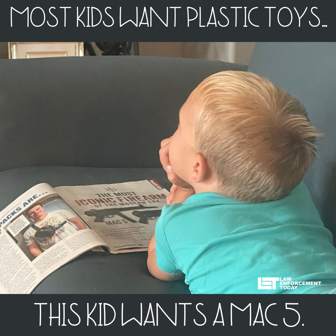 LawEnforceToday's tweet image. You know the saying, "As men get older, the toys get more expensive?" Yeah, this one's starting young. 🤣