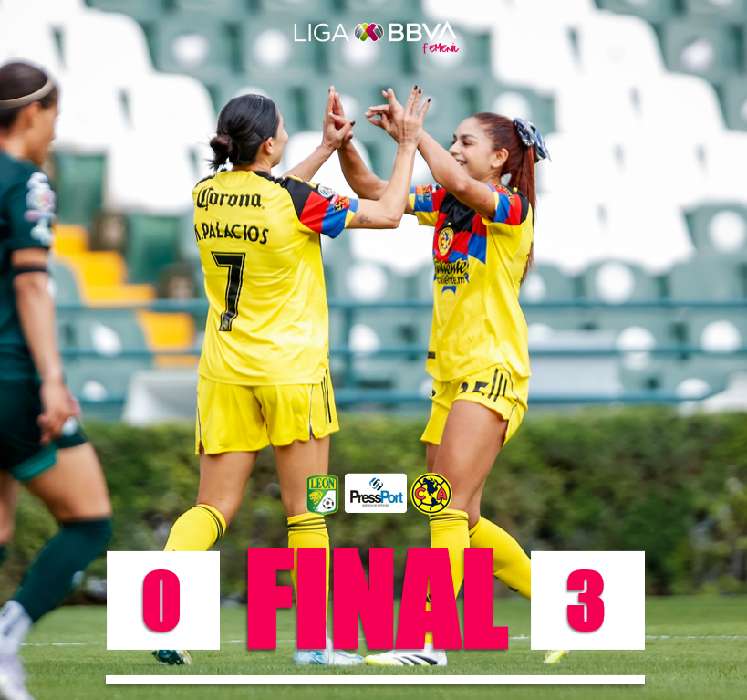 PressPortmx's tweet image. VICTORIA AZULCREMA.💛💙
@AmericaFemenil continua sumando de a tres al vencer a @clubleonfemenil en su casa.
Las locales suman su primer derrota del torneo.
#LigaBBVAMXFemenil