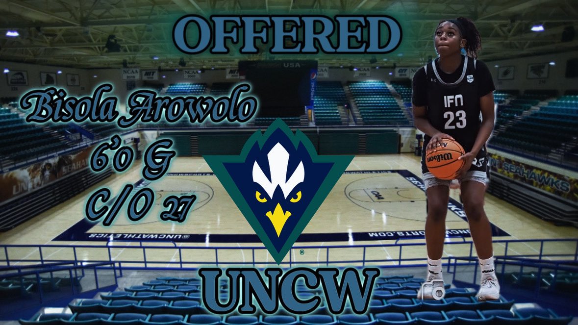 Bisola_aaa's tweet image. After an amazing conversation with Coach @_woodsway, I’m honored to announce my Division 1 offer from the University of North Carolina Wilmington.
Huge thanks to the entire coaching staff for this opportunity and for believing in me! #agtg @EHSMavsGBB  @IFNGUAA