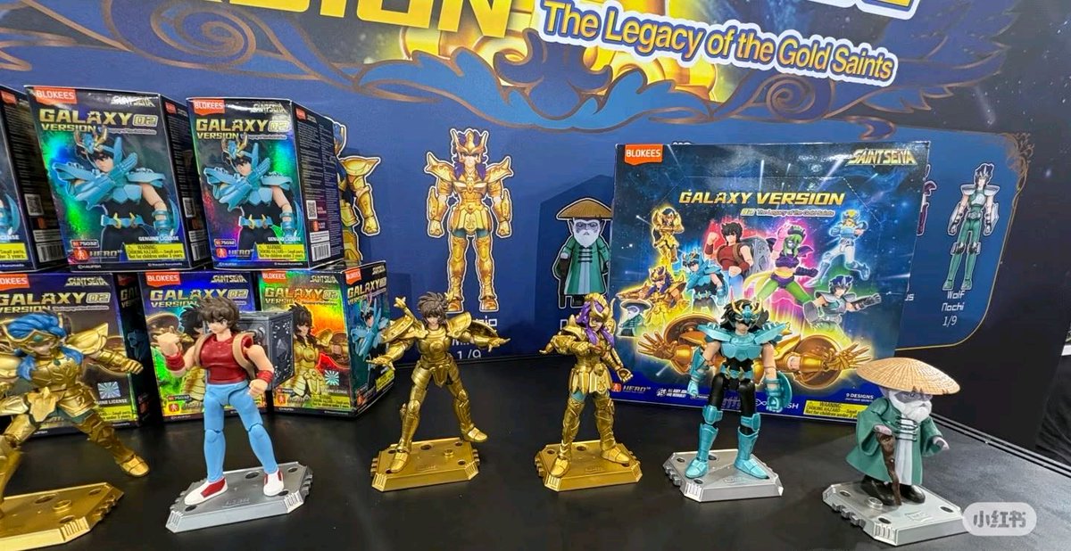 CesarinCool's tweet image. Exhibición de la 2da tanda de la línea Galaxy Versión de las figuras de Saint Seiya de Blokees en China.
Recordemos que esta 2da tanda es llamada "The Legacy of the Gold Saints" y contará con Dôko de Libra, Shaina de Ofiuco, Shiryû de Dragón, Seiya con ropa civil y su Cloth Box,…