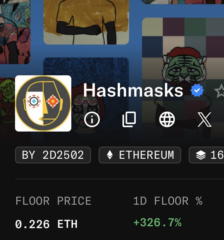 nullinger's tweet image. Hashmasks up 326% in 24 hrs, we are really back.